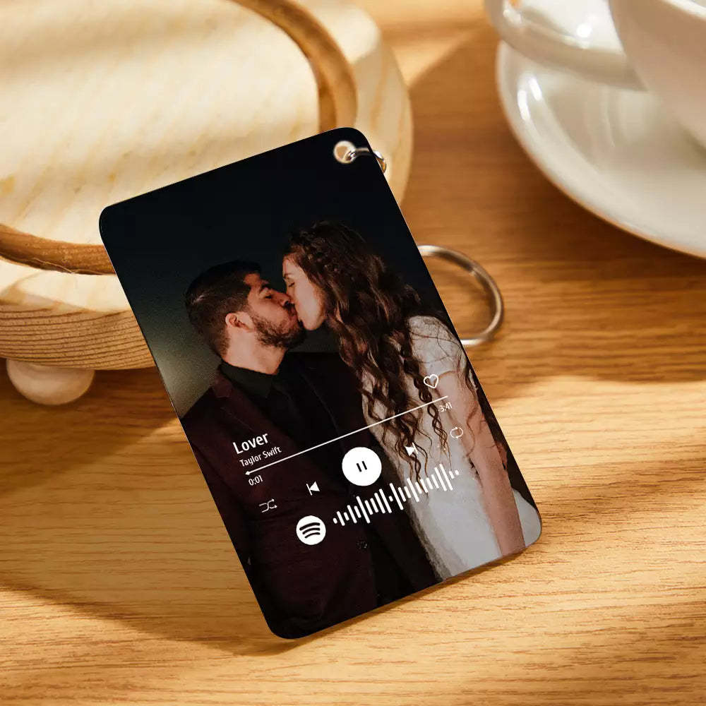 Custom Acrylic Spotify Glass Keychain/Plaque Gift for Couples - Bestchristmasgifts