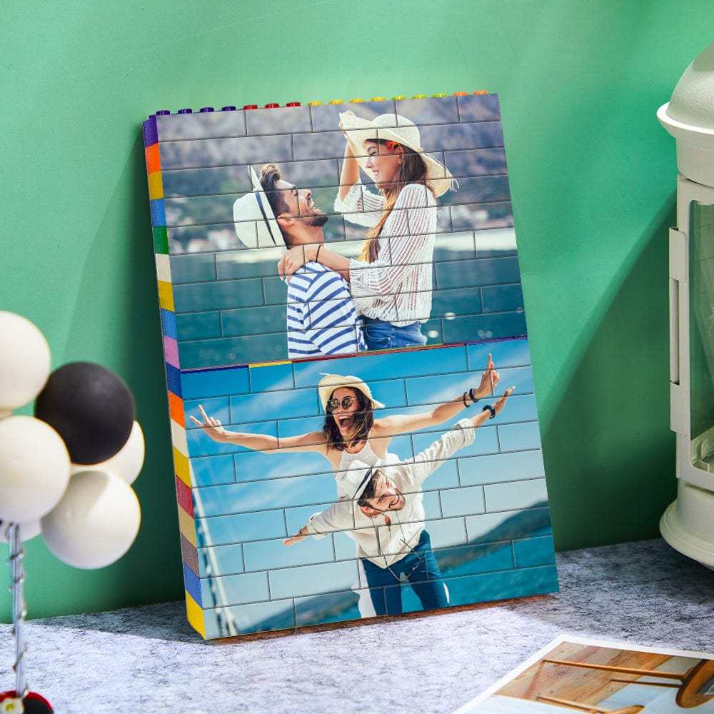 Personalised Colors Building Brick With Spotify Code Custom Photo Block Brick Puzzles Gifts For Couple - Giftlab