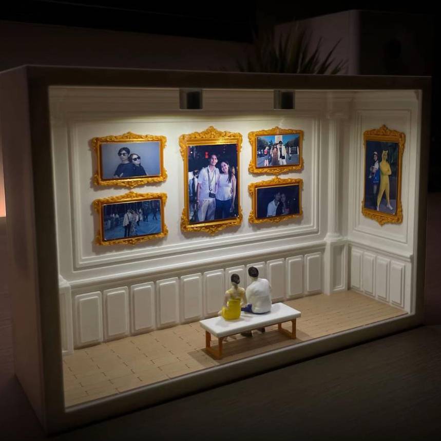 Custom Museum of Us Frame Cute Couple Miniature Museum Personalized Museum of Us Shadow Box Frame Couple Gifts Valentine's Day Anniversary Gift