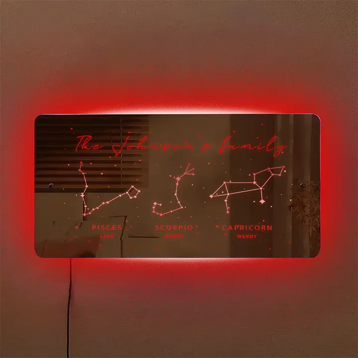 Zodiac Mirror Lamp - Christmas Gift For Your Lover