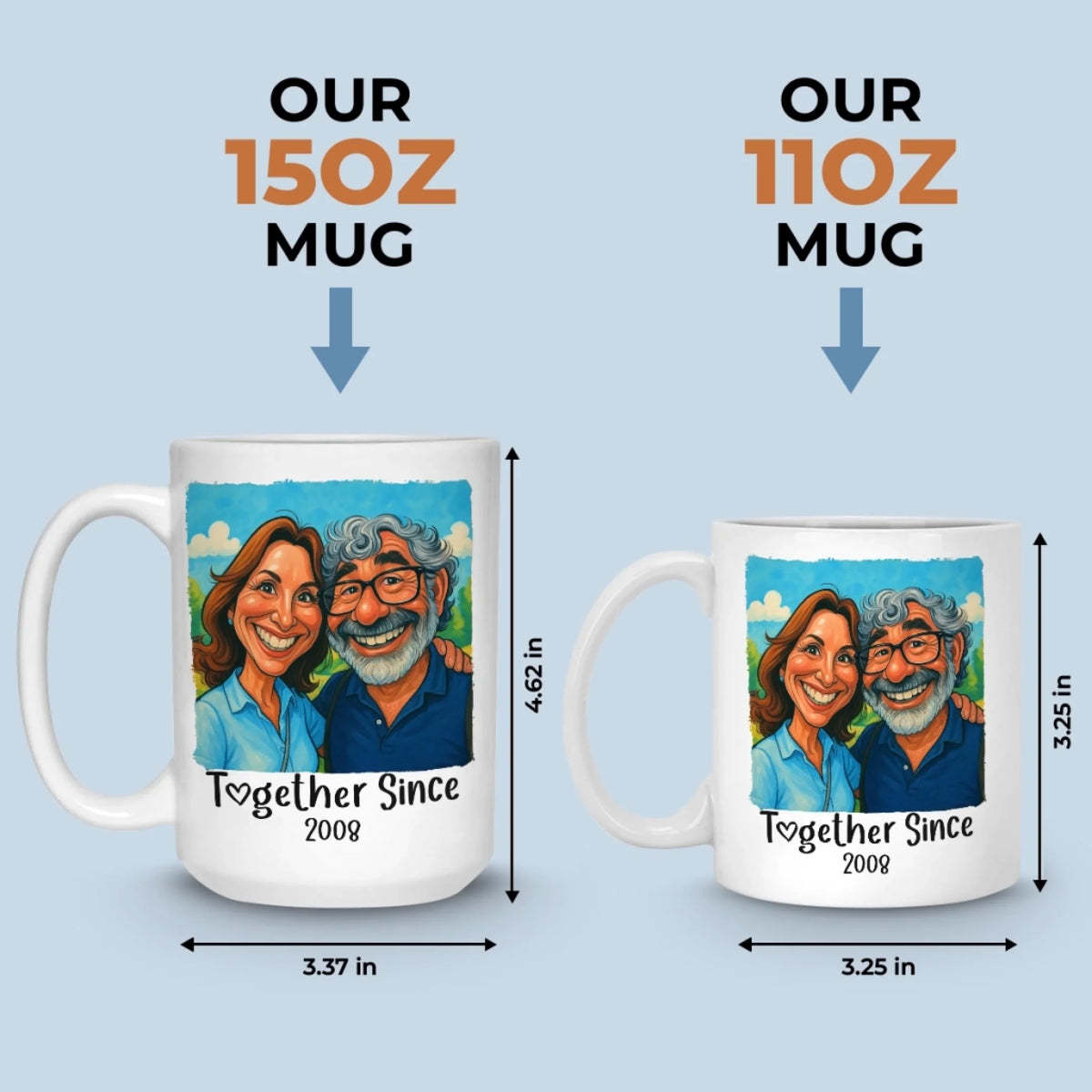 Custom Photo Mug Personalized Anniversary Wedding Gifts For Husband And Wife, Him And Her
