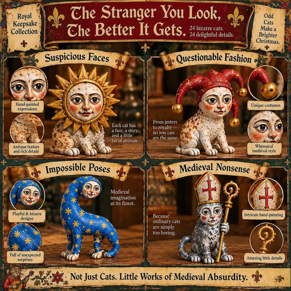24-Day Ugly Medieval Cats Christmas Advent Calendar Christmas Advent Calendar