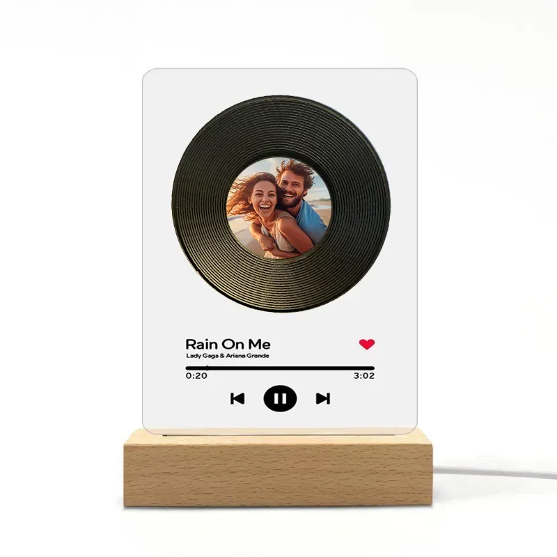 Auto-Music Player Night Light Personalized Photo & Music Lamp That Plays Music Without Cell Phone Multiple Styles Anniversary Gift for Couples