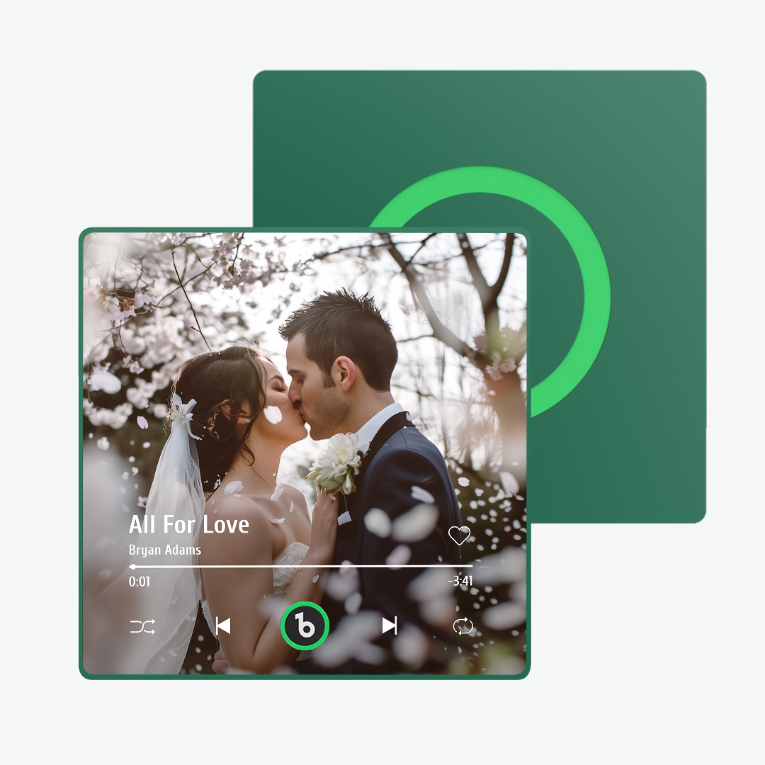 Custom Music And Photo Fridge Magnet Supports Bluetooth Connectivity