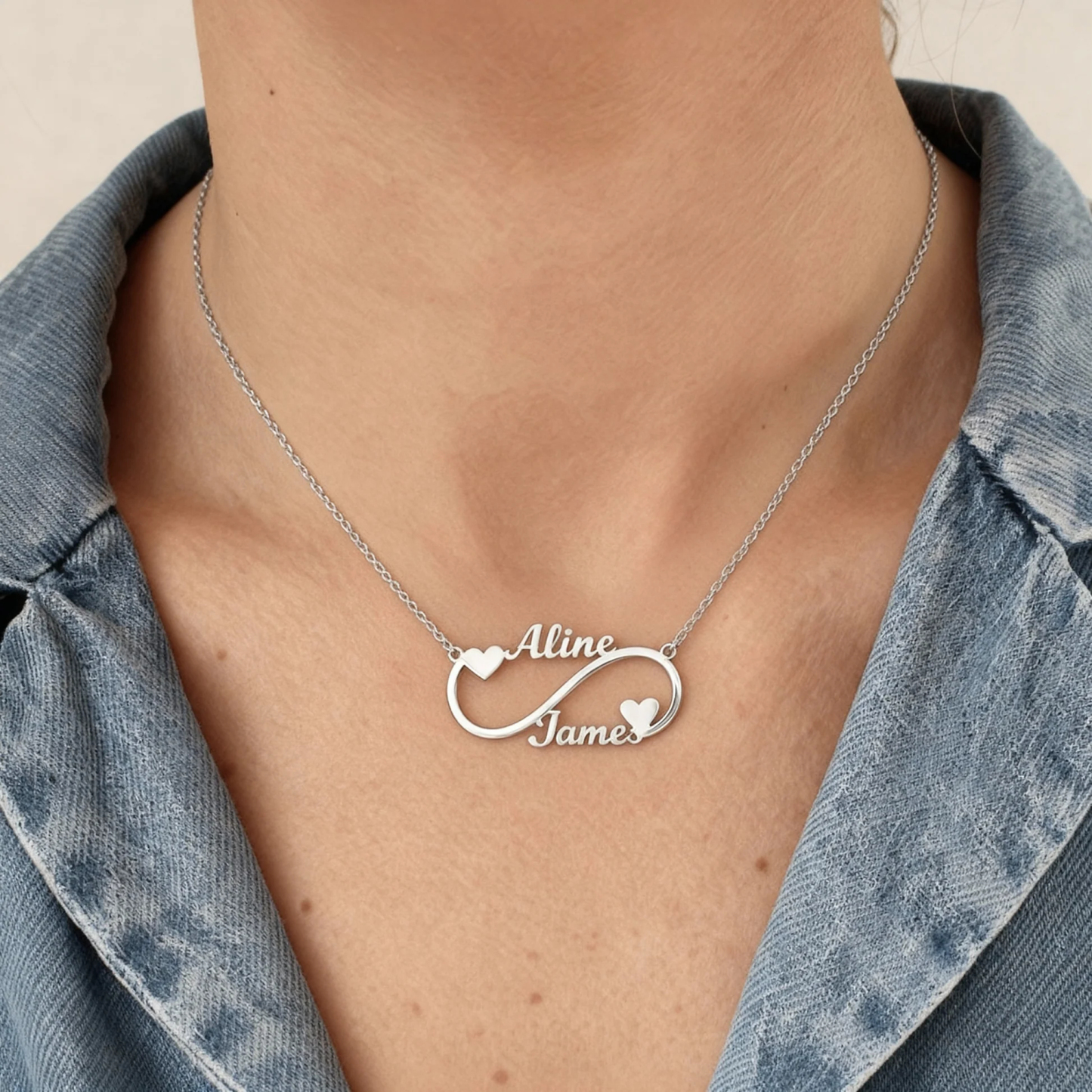 Personalized Name Necklace Custom Infinity Name Necklace Gift for Her