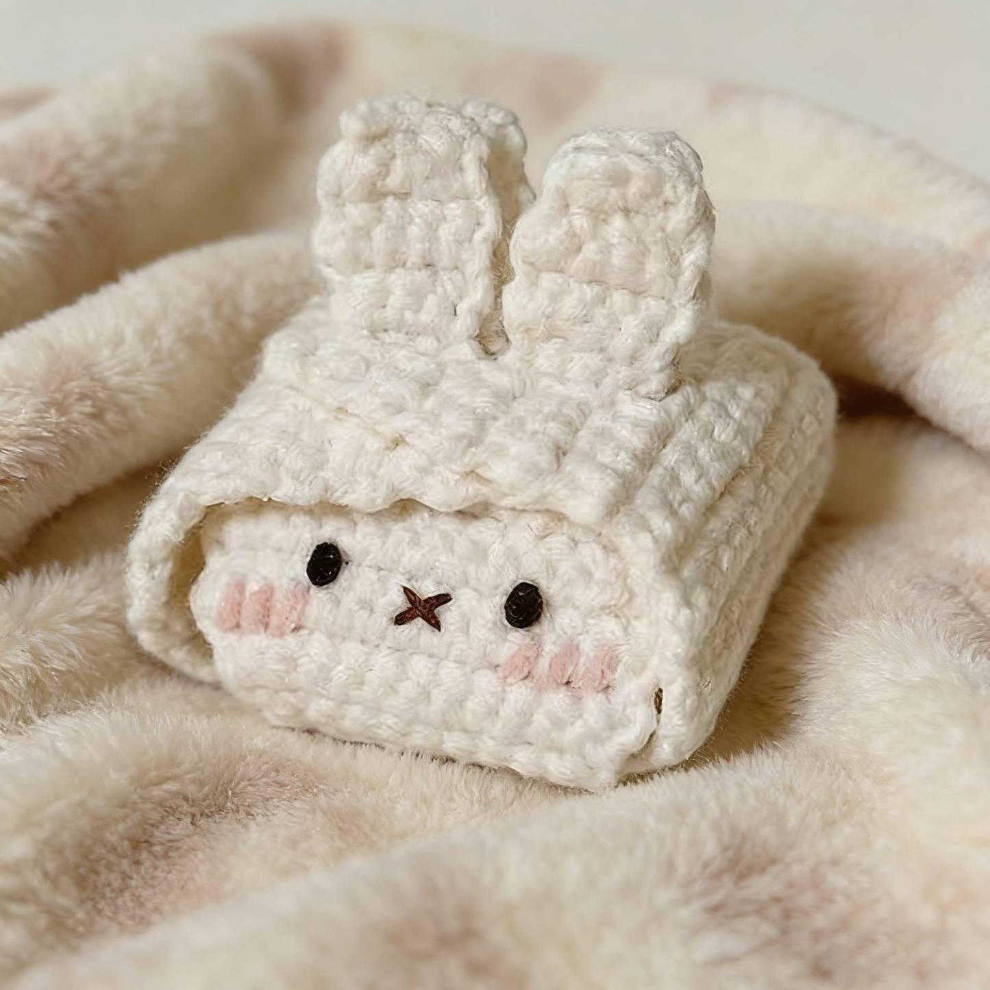 Crochet Bunny Airpods Pro Pouch Handmade Airpods Pro Case Cute Gift for Her