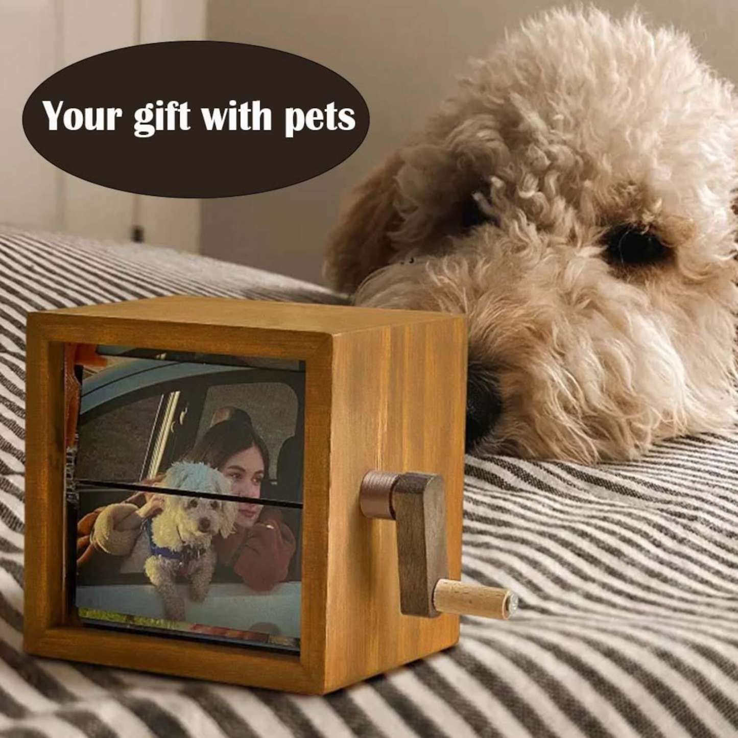 Custom Flip Book Frame Animation Machine Mechanical Hand Motion Photo Album Black Walnut Handicrafts Creative gift