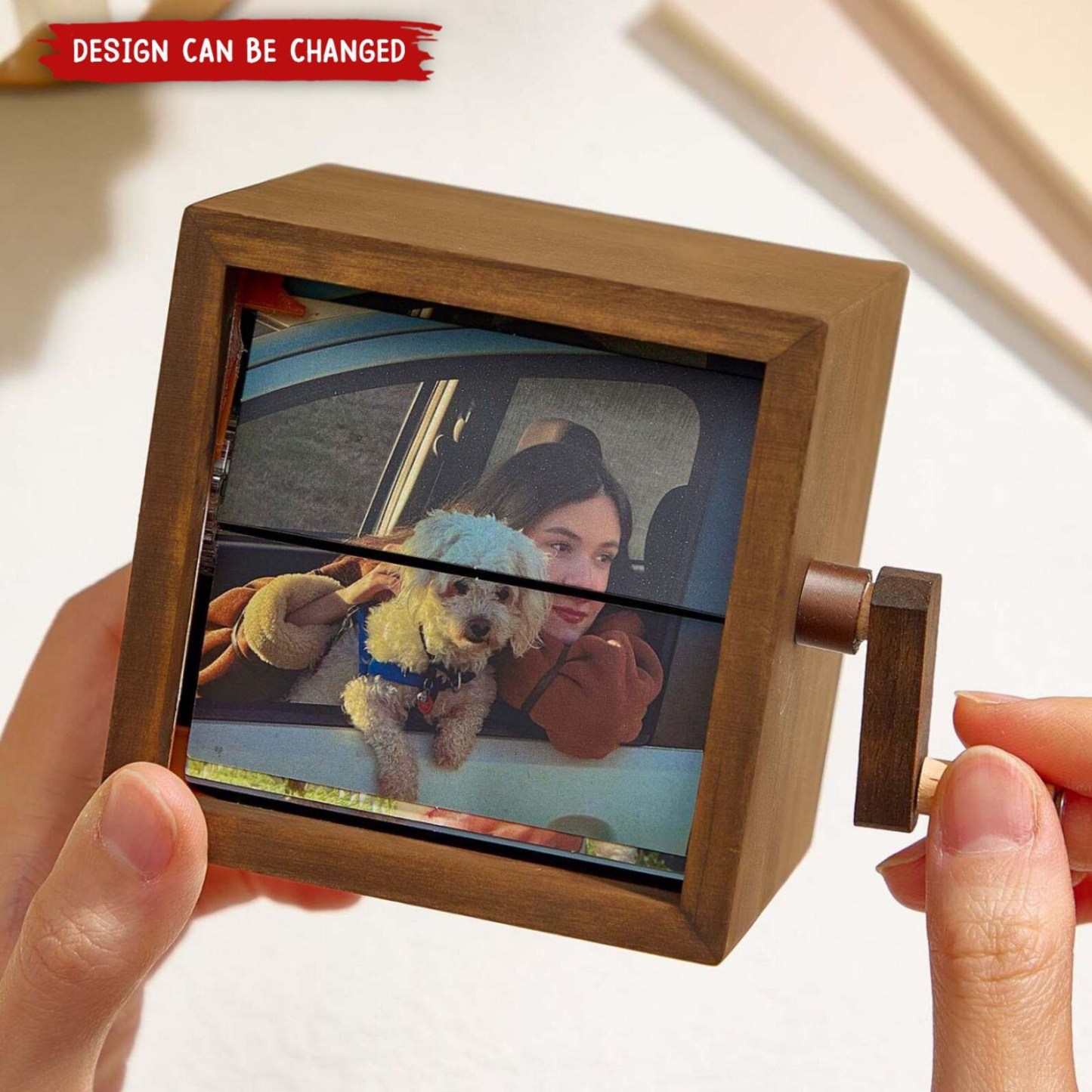 Custom Flip Book Frame Animation Machine Mechanical Hand Motion Photo Album Black Walnut Handicrafts Creative gift