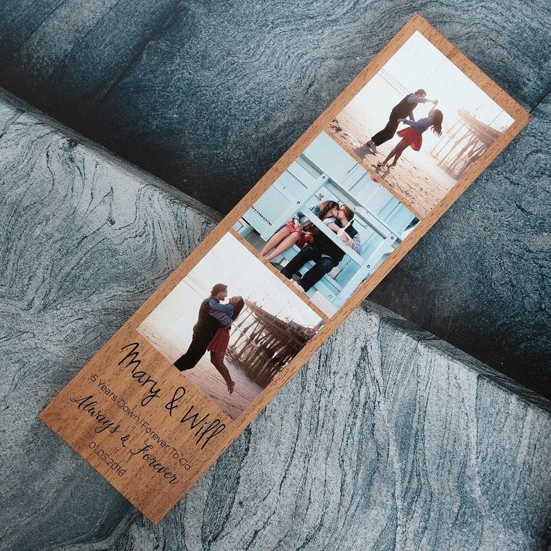 Wooden Photo Block as Valentine's gift, Gift for Couple Photo Album, Engagement Gifts Custom Picture Frame, Custom Christmas Photo Frame Album