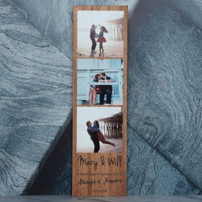 Wooden Photo Block as Valentine's gift, Gift for Couple Photo Album, Engagement Gifts Custom Picture Frame, Custom Christmas Photo Frame Album