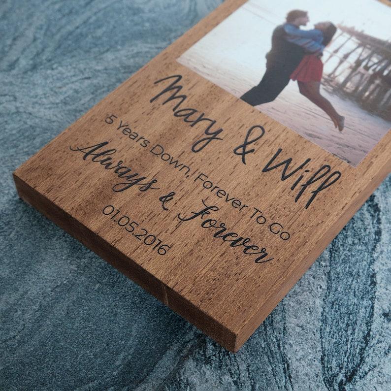 Wooden Photo Block as Valentine's gift, Gift for Couple Photo Album, Engagement Gifts Custom Picture Frame, Custom Christmas Photo Frame Album