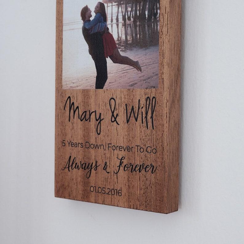 Wooden Photo Block as Valentine's gift, Gift for Couple Photo Album, Engagement Gifts Custom Picture Frame, Custom Christmas Photo Frame Album