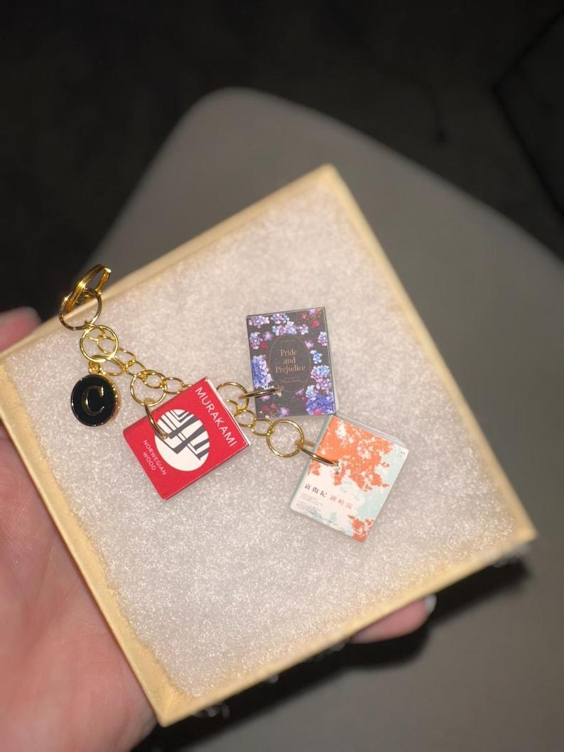 Personalized Mini Book Keychain | Unique Customizable Handmade Book Charm for Book Lovers, BookTok Fans, & Literary Enthusiasts | Gift for Readers