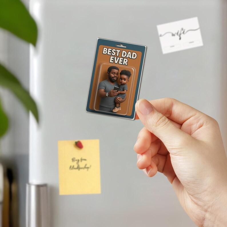 Personalized Daddy Photo Fridge Magnet Dad Car Accessories Custom Wallet Size Figure Photo Frame Acrylic Father’s Day Fridge Photo Magnet