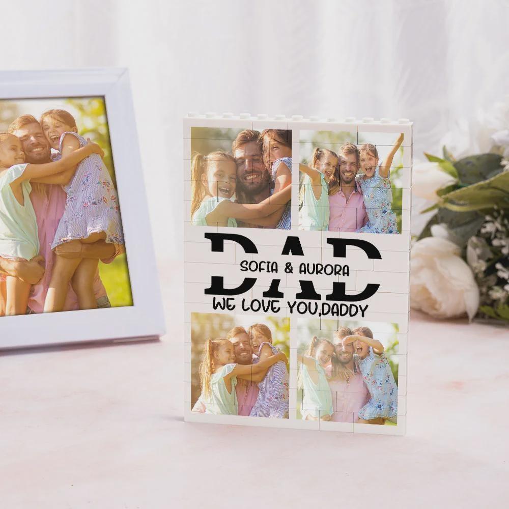 Personalized Photo Puzzle Frame Made From Building Blocks – A Loving Gift For Father's Day