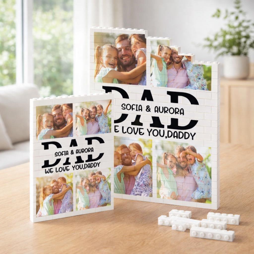 Personalized Photo Puzzle Frame Made From Building Blocks – A Loving Gift For Father's Day