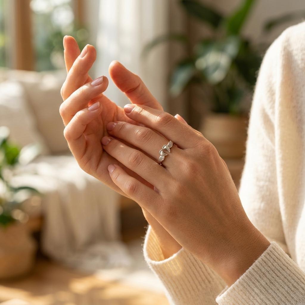 Angel Wing Ring | Mommy of an Angel Memorial Jewelry | Infant Loss & Miscarriage Gift | Dainty Sterling Silver Mother's Day Keepsake