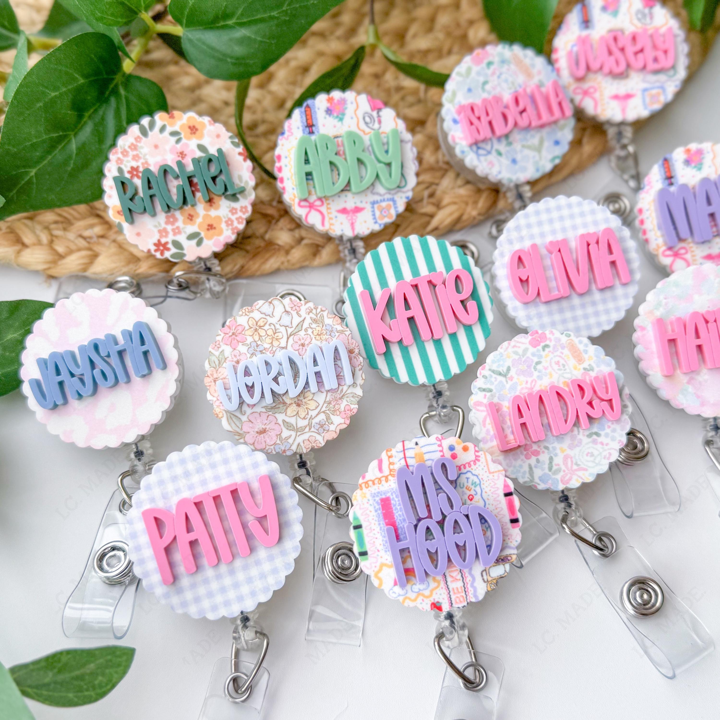 Custom Badge Buddy, Badge Reel, Nurse Badge Holder, Teacher Badge Reel, Monogram Badge Reel, Badge Buddy, Nursing Student, RN, Xray, Gift