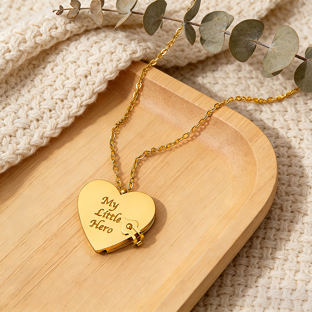Personalized My Little Star Book Necklace – A Letter to My Daughter in a Locket, Adjustable Pendant with Message Inside, Meaningful Jewelry Gift