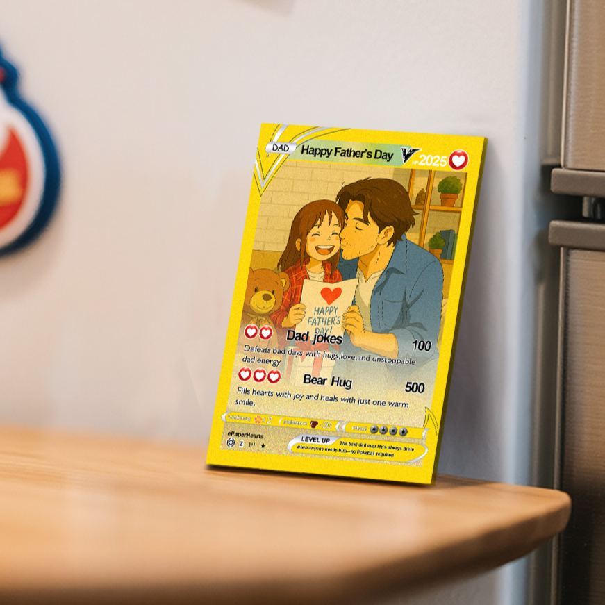 Father's Day Poke Card Fridge Magnets Custom Fridge Magnets Gifts for Dad Father's Day Gifts Custom Poke Present Gifts for Him