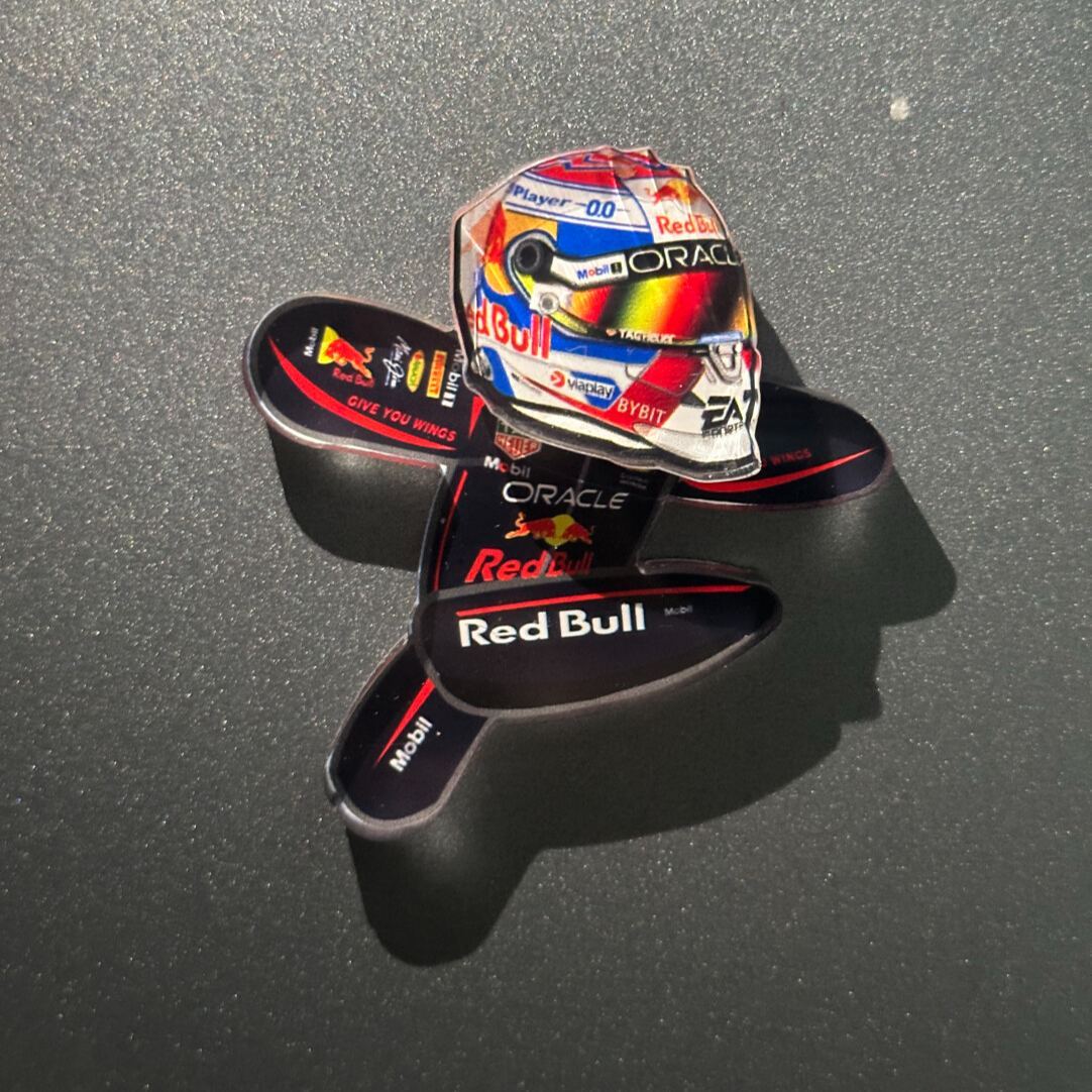 Acrylic Racing Driver Fridge Magnet Gift for Him