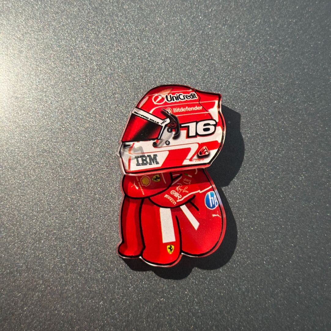 Acrylic Racing Driver Fridge Magnet Gift for Him