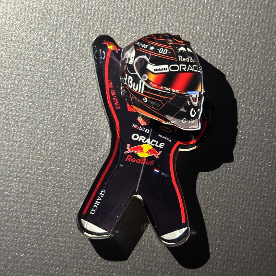 Acrylic Racing Driver Fridge Magnet Gift for Him