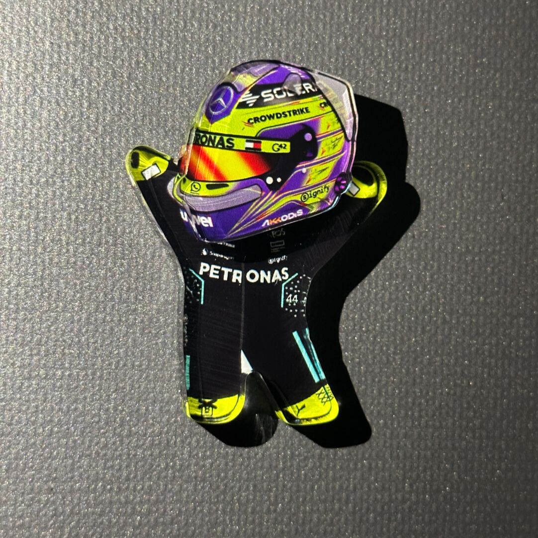 Acrylic Racing Driver Fridge Magnet Gift for Him