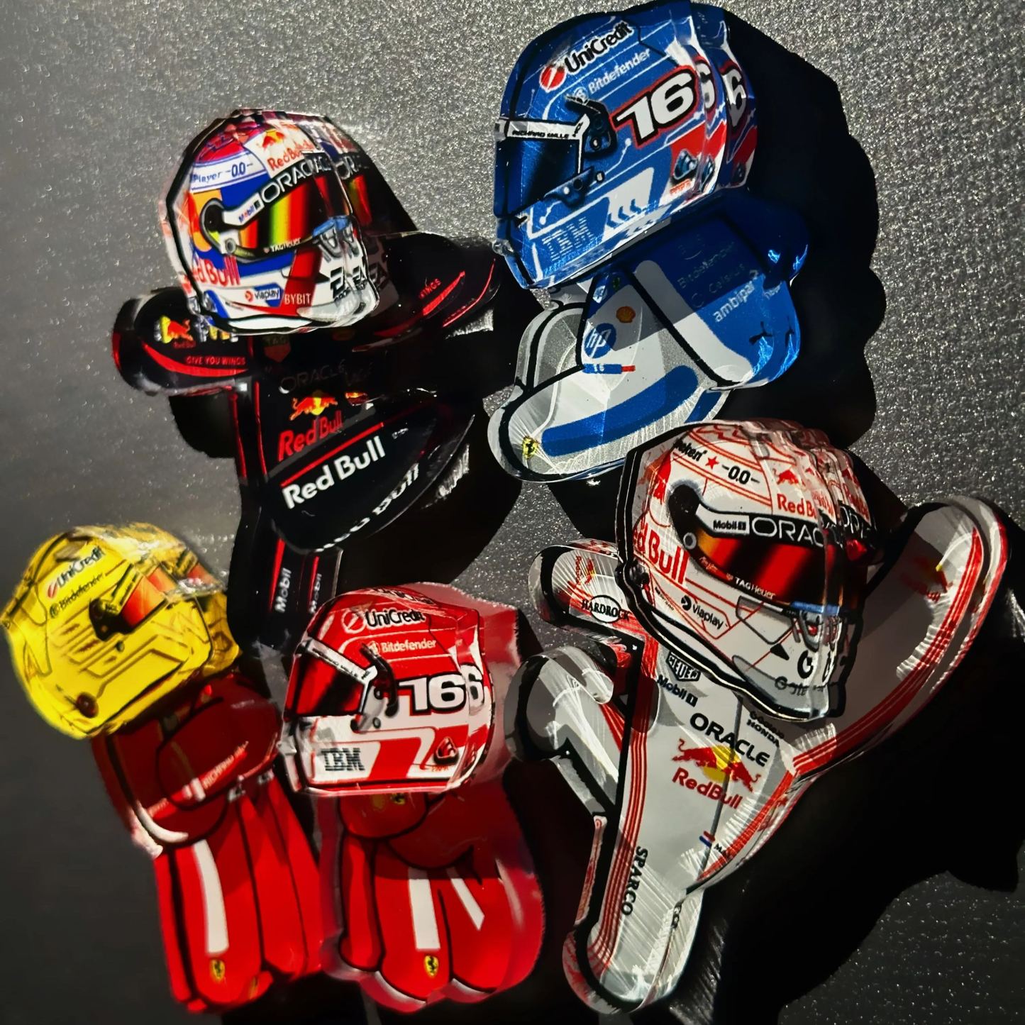 Acrylic Racing Driver Fridge Magnet Gift for Him