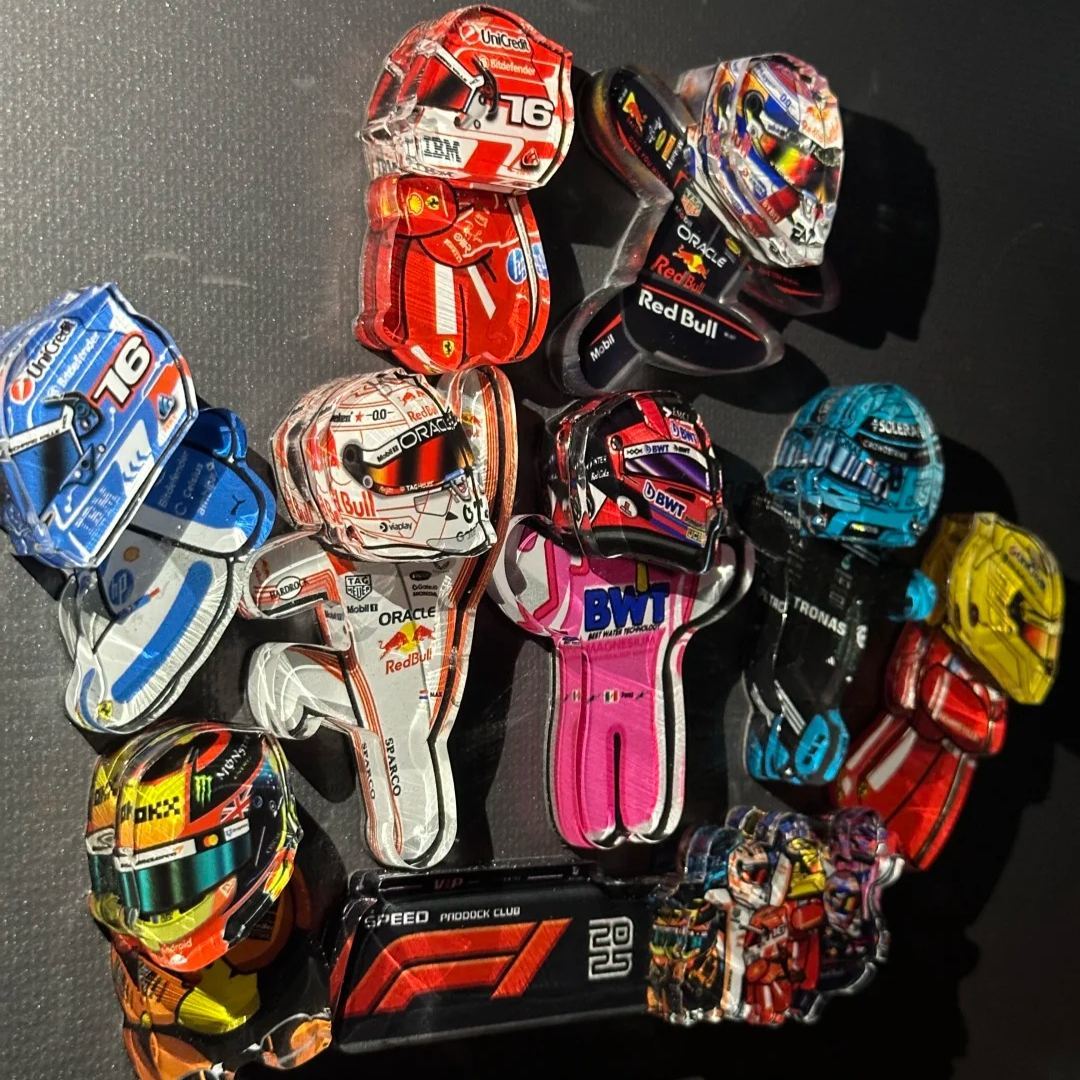 Acrylic Racing Driver Fridge Magnet Gift for Him