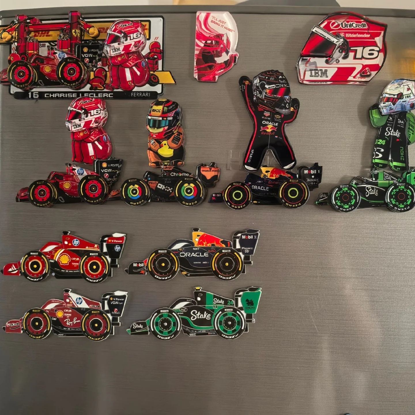 Acrylic Racing Driver Fridge Magnet Gift for Him