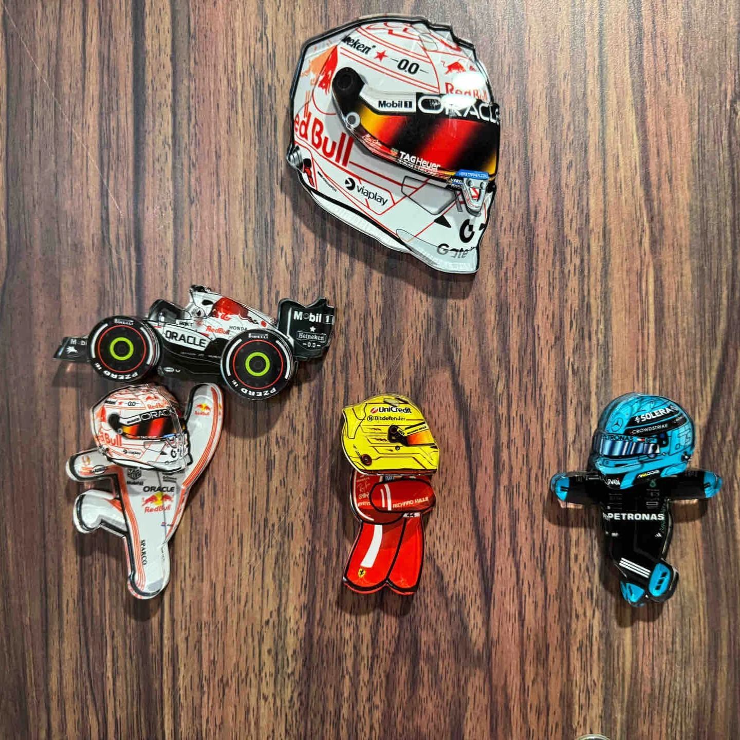 Acrylic Racing Driver Fridge Magnet Gift for Him