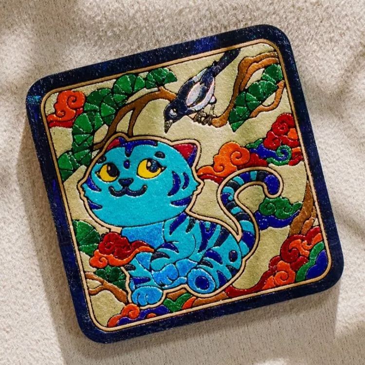 Custom Photo DIY Foil Art Kit - Personalized Couple & Pet Portrait Coloring Set - Creative Hand-Painted Foil Painting with Wood Frame, Unique Anniversary & Birthday Gift for Adults