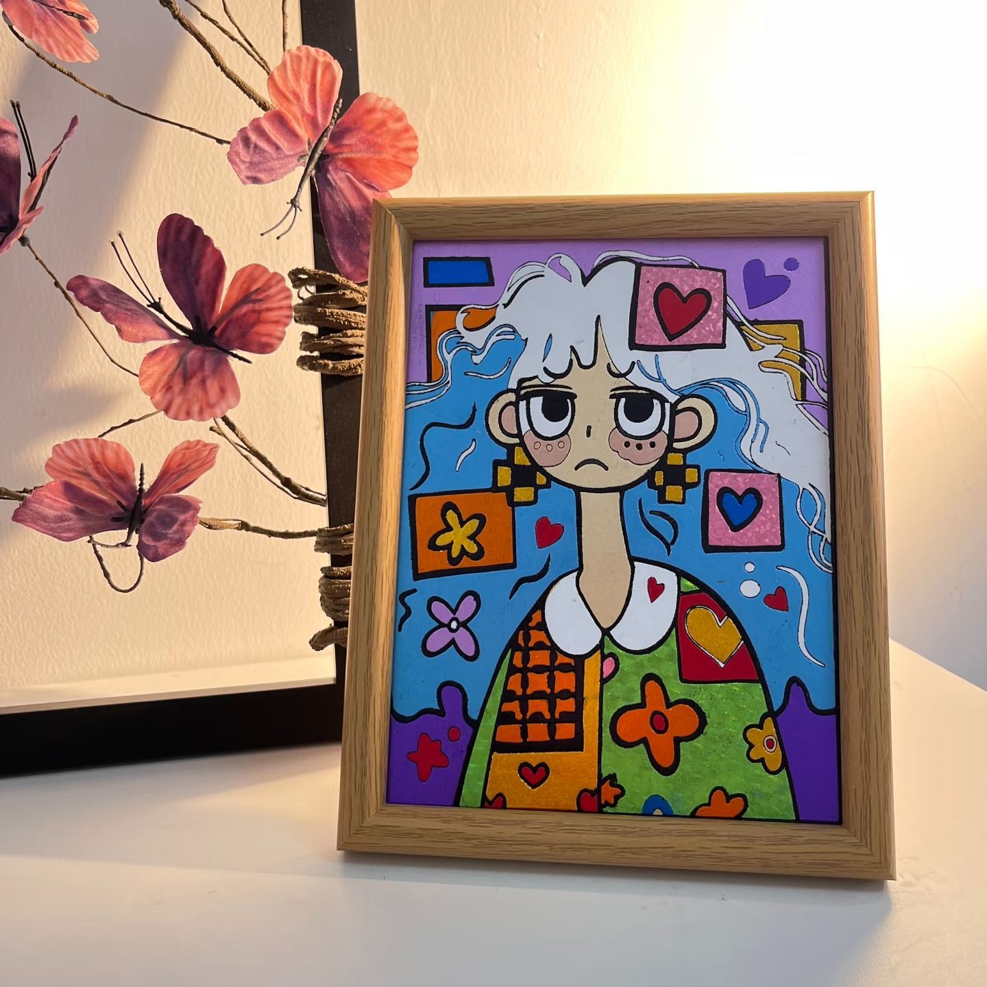 Custom Photo DIY Foil Art Kit - Personalized Couple & Pet Portrait Coloring Set - Creative Hand-Painted Foil Painting with Wood Frame, Unique Anniversary & Birthday Gift for Adults