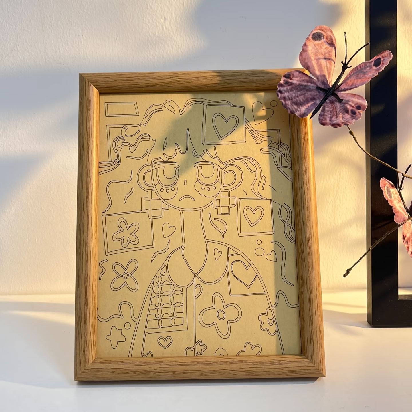 Custom Photo DIY Foil Art Kit - Personalized Couple & Pet Portrait Coloring Set - Creative Hand-Painted Foil Painting with Wood Frame, Unique Anniversary & Birthday Gift for Adults