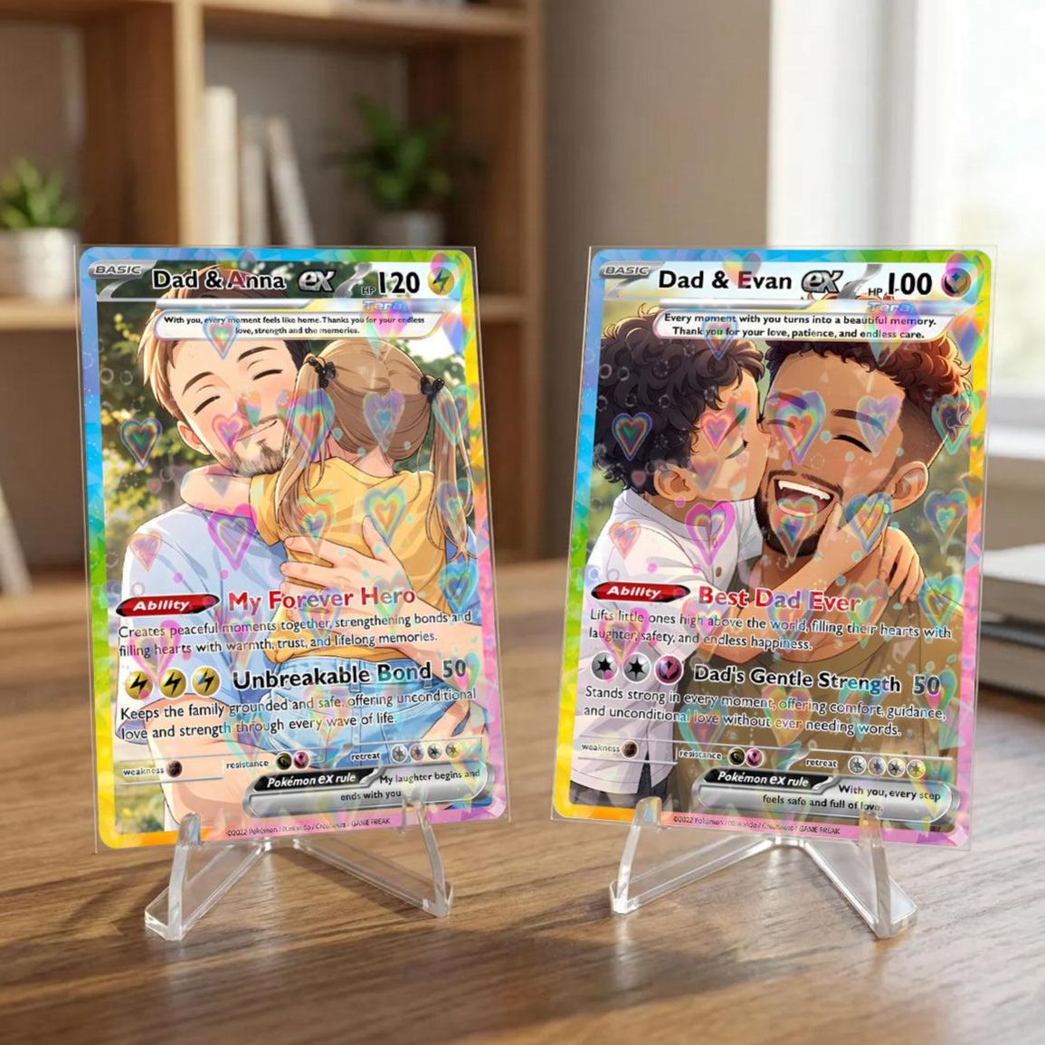 Father's Day Card | Custom Photo Art Card | Best Dad Wallet Card | Custom Trading Card Personalized Gift for Dad | Gift From Kids | New Dad Gift - Bestchristmasgifts