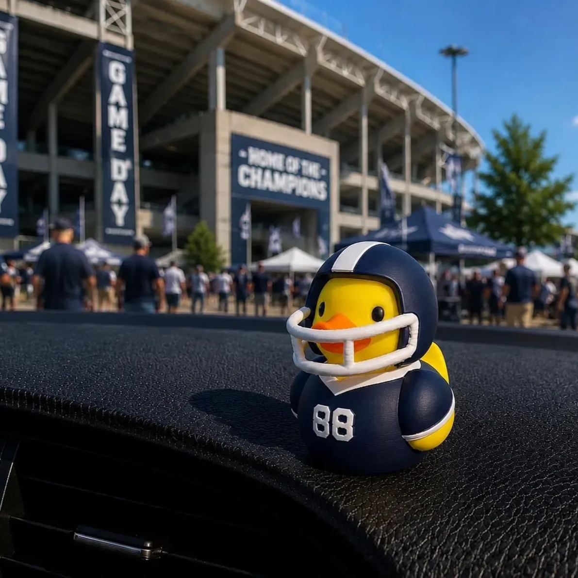 Personalized Football Duck With Number Or Text, 3D Printed Foot Baller Gift
