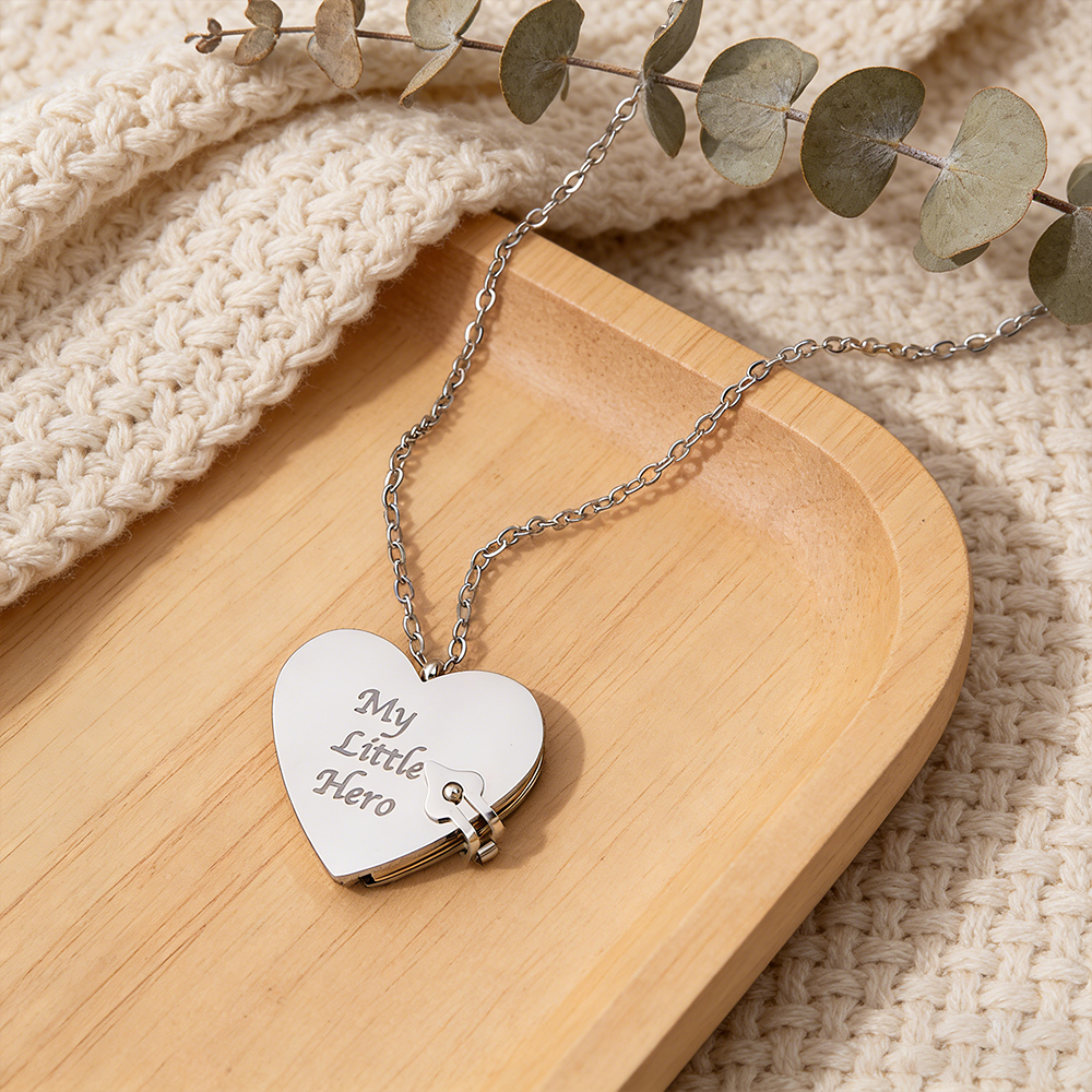 Personalized My Little Star Book Necklace – A Letter to My Daughter in a Locket, Adjustable Pendant with Message Inside, Meaningful Jewelry Gift