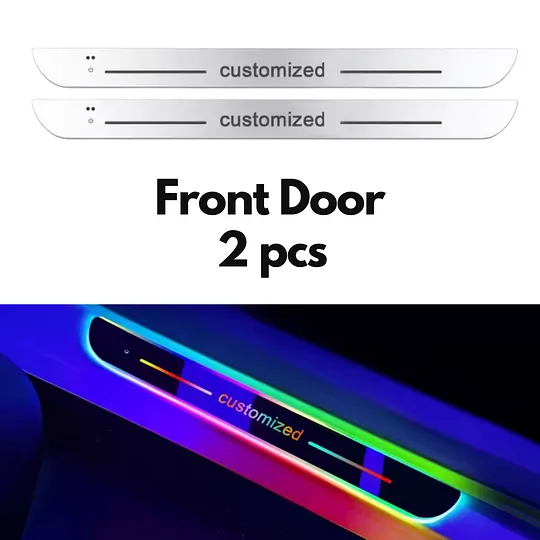 Customizable Led Car Kick Plates Personalized Name Led Door Side Kick Plate