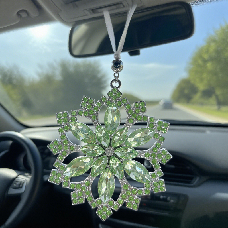 Personalized Photo Projection Ornament Projection Picture Pendant with Diamond Christmas Gift for Family