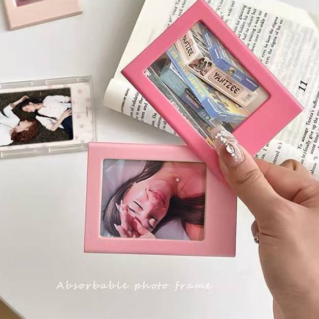 Colorful Magnetic Photo Frame Fridge Magnet for 3 Inch Mini Photo Picture Collage Frames for Fridge Metal Surfaces DIY Photo Frame Fridge Magnet