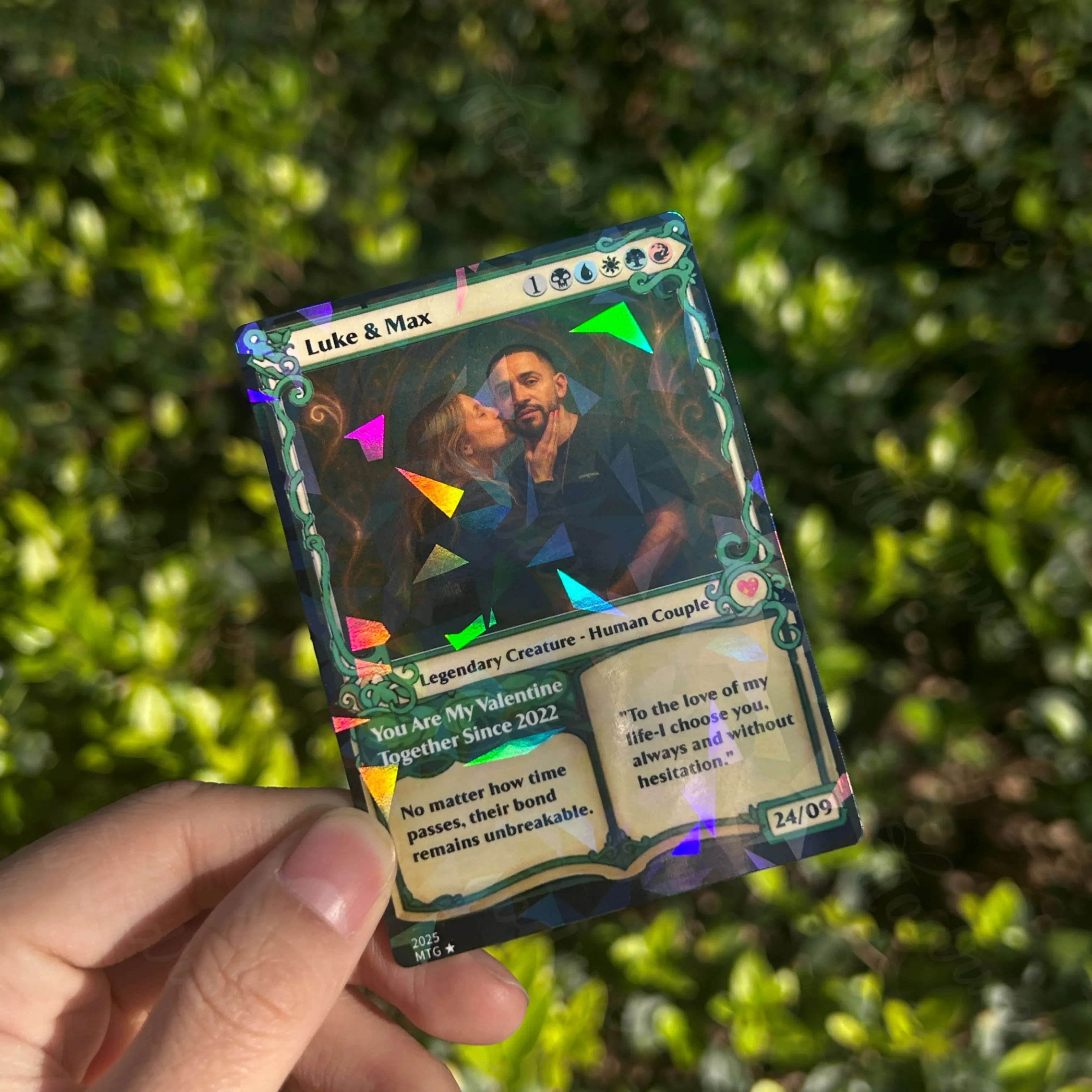 Custom Magic Card Fantasy Game Anime Card Valentine's Day Gift for Couple