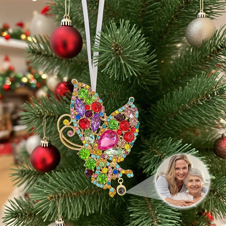 Custom Photo Projection Ornament Hollow Butterfly Projection Pendant Car Decoration Christmas Decoration