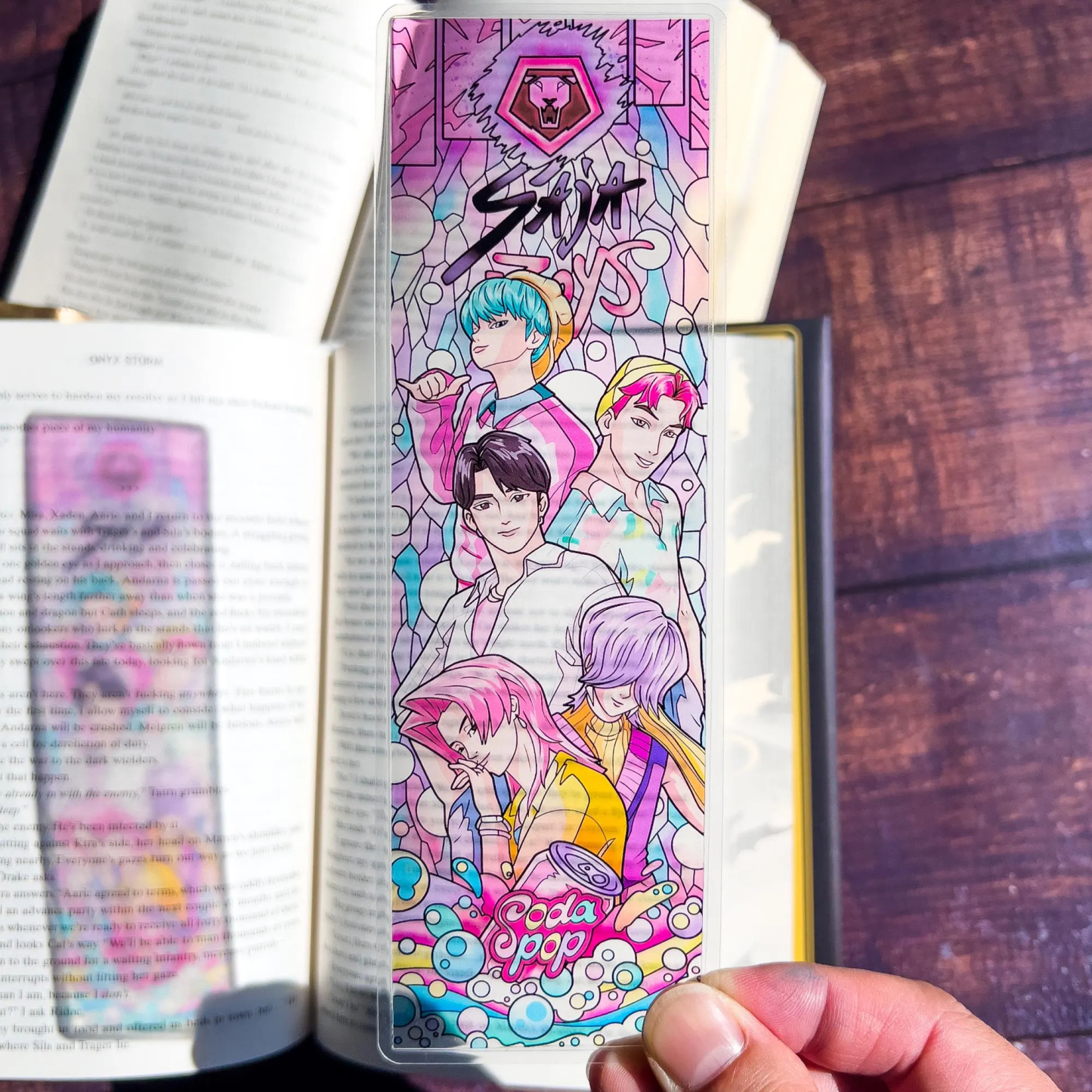KPop Demon Hunters Stained Glass Bookmarks (Transparent Bookmark, Stained Glass Art, Book Lover, Fantasy Book Reader Gift)