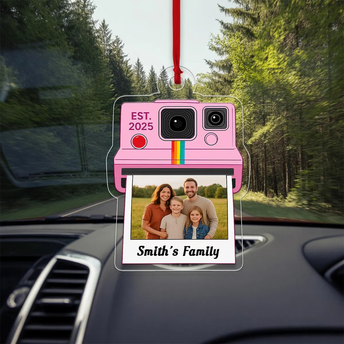 Custom Photo Family Instant Camera Ornament Personalized Picture Christmas Ornament Polaroid Keepsake Holiday Decoration Gift