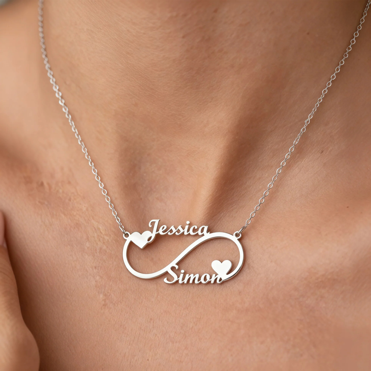 Personalized Name Necklace Custom Infinity Name Necklace Gift for Her