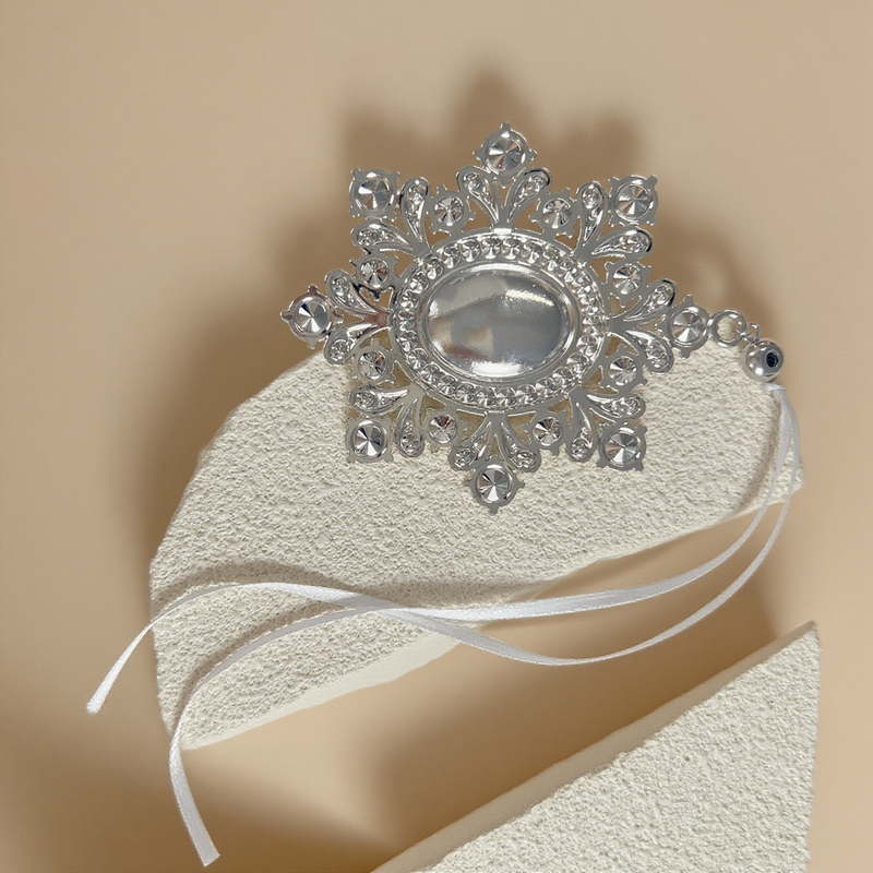 Personalized Photo Projection Ornament Projection Picture Pendant with Diamond Gift for Christmas