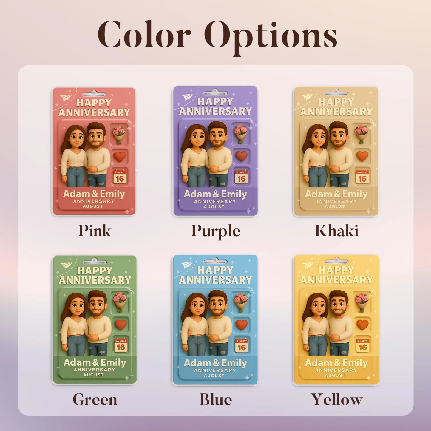 Personalized 2D Action Figure Pack Packaging Toy Box Style Art Gift Custom 2D Anime Photo Valentine's Day Anniversary Gift for Lover