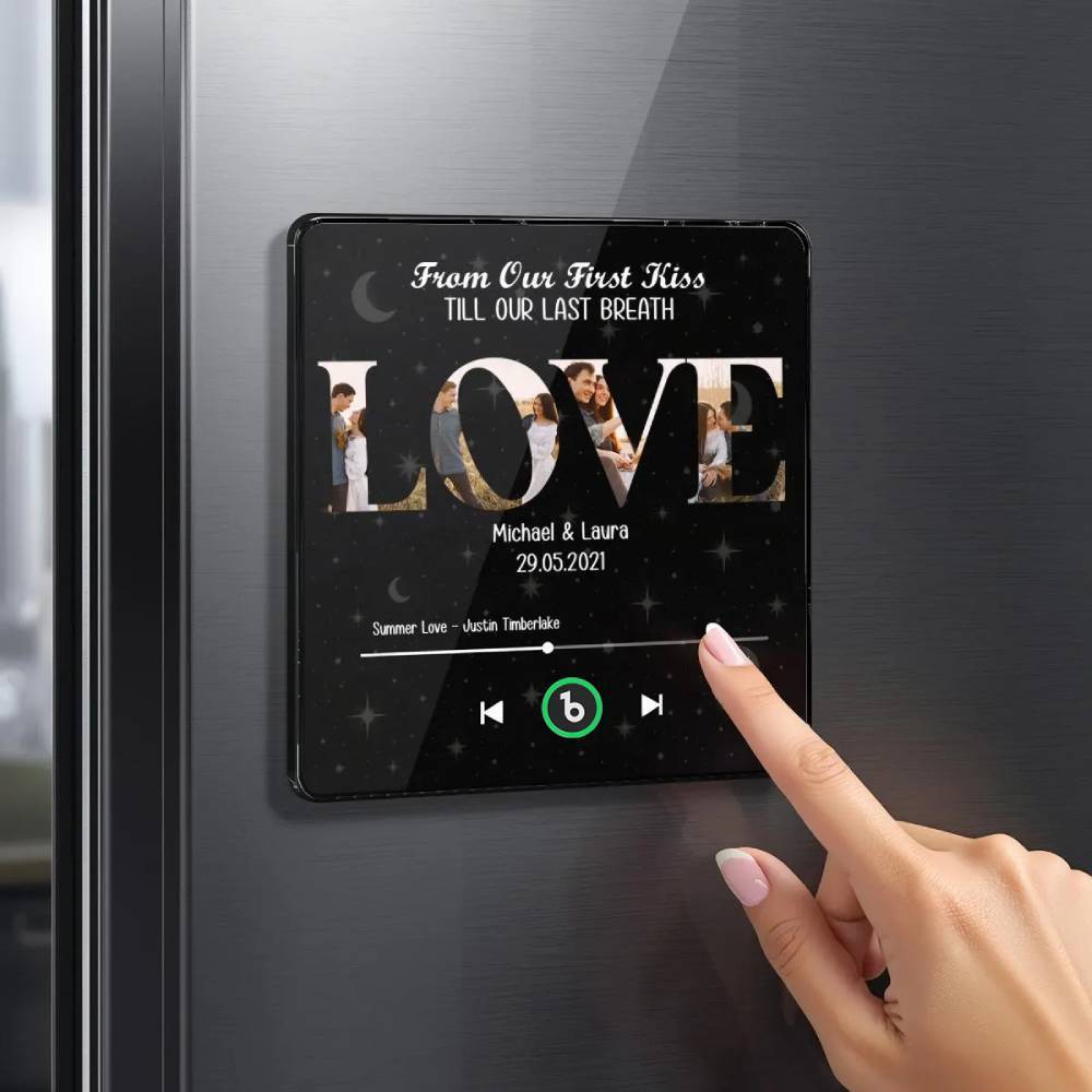 Custom Music Fridge Magnet Personalized Love Photos Song Magnet Valentine's Day Anniversary Gift for Lover - Bestchristmasgifts