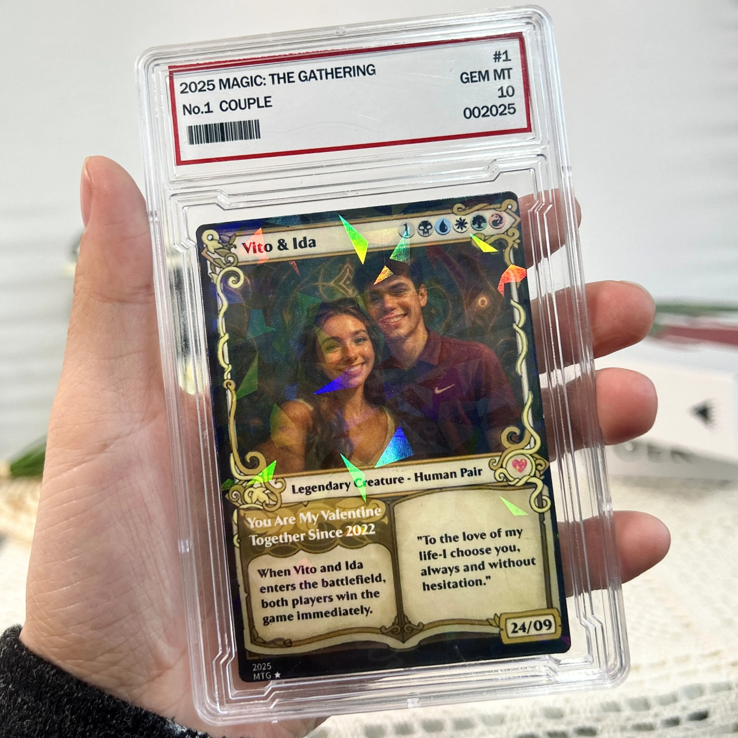 Custom Magic Card Fantasy Game Anime Card Valentine's Day Gift for Couple